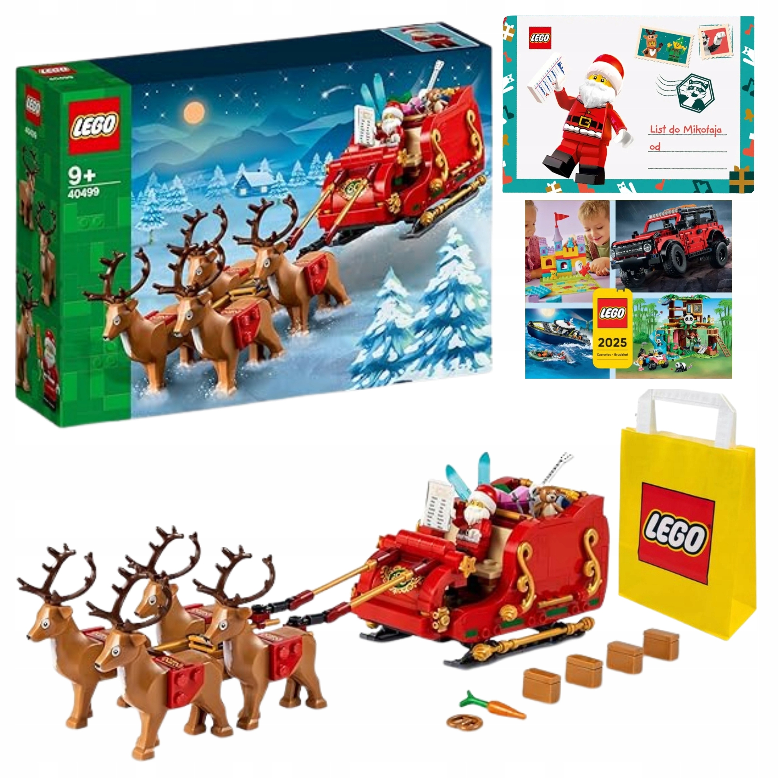 Lego 40499 Sanie Świętego Mikołaja Klocki List Katalog Torba