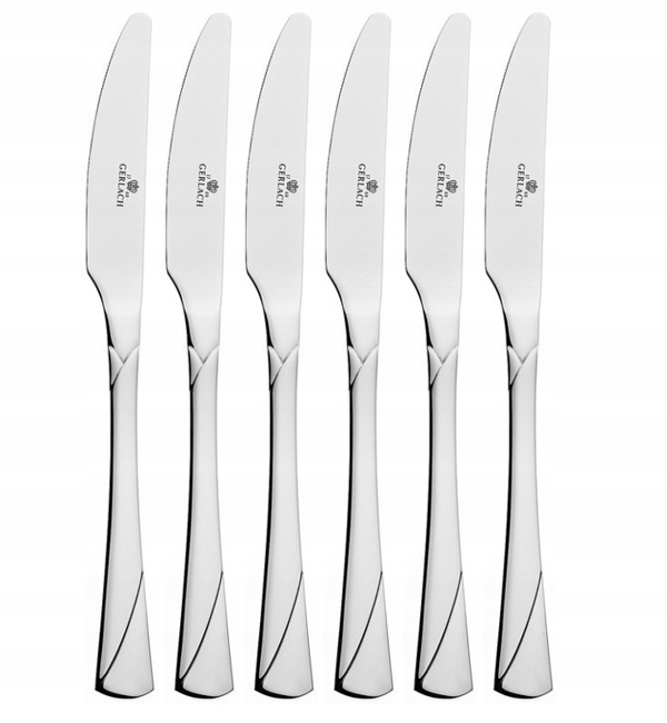GERLACH СТОЛОВЫЕ ПРИБОРЫ ДОБЛЕСТЬ 6 X СТОЛОВЫЙ НОЖ
