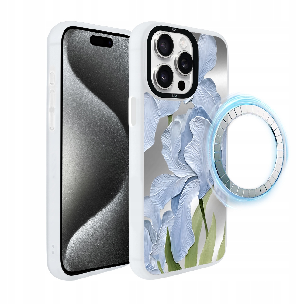 Pouzdro pro iPhone 15 Pro Max Ibizu DropGuard Matt s MagSafe, Irys, bílé