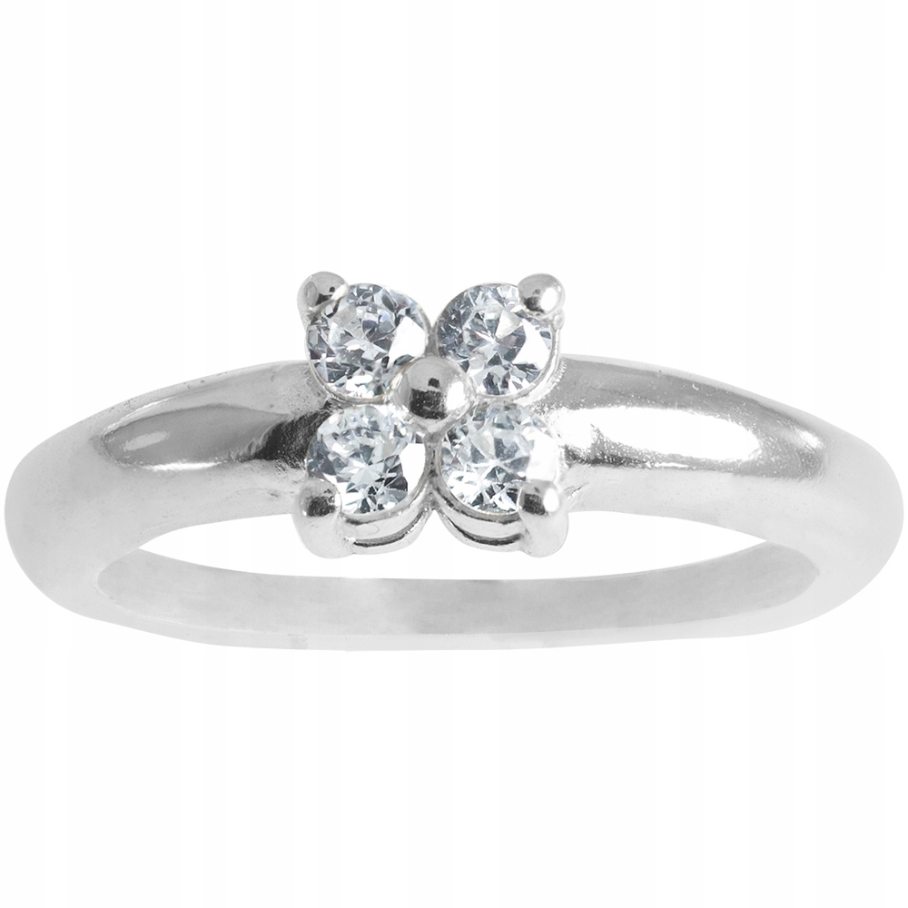 Stříbrný Prstýnek Květina Se Zirkony Ryzost 925