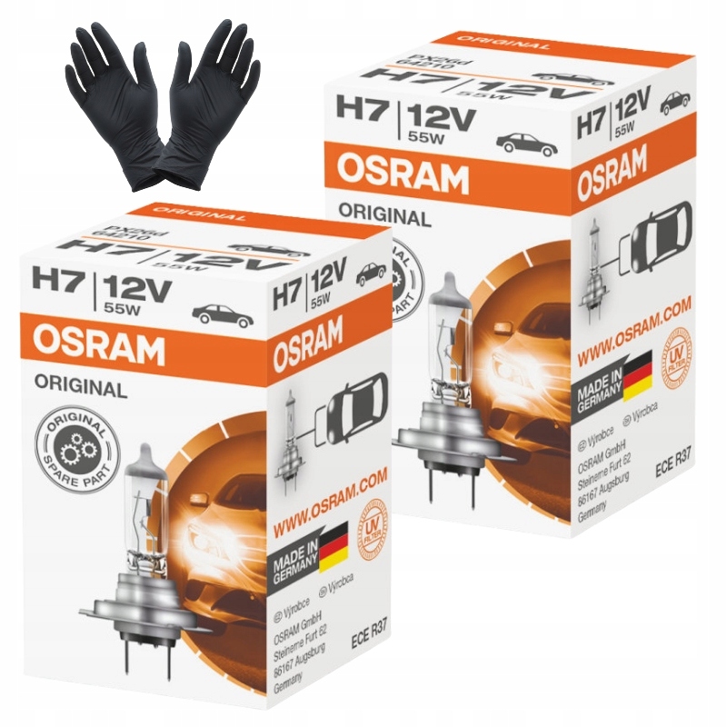

2x Żarówka Samochodowa Osram H7 Original 55W 12V