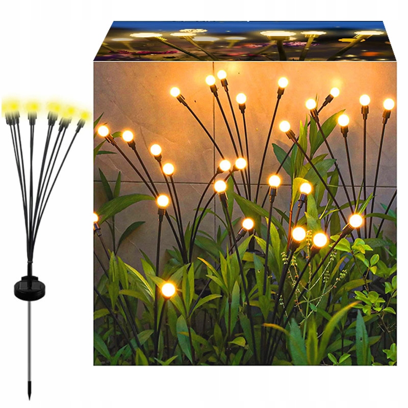 

2Szt Lampa Ogrodowa Solarne Swing Firefly 10 Led