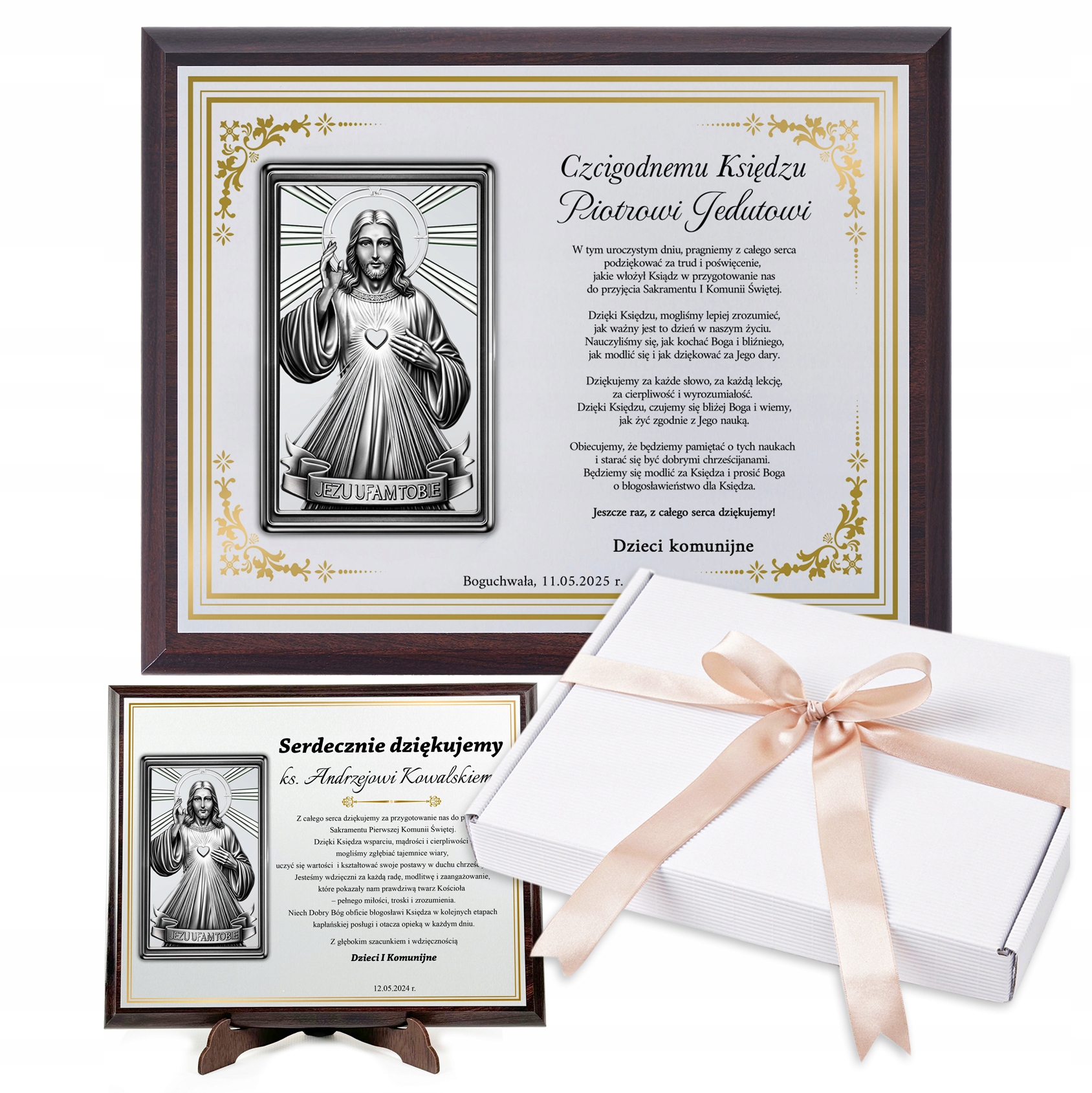 Podziękowanie Dla Księdza Za Przygotowanie Dzieci Do I Komunii Obraz Grawer