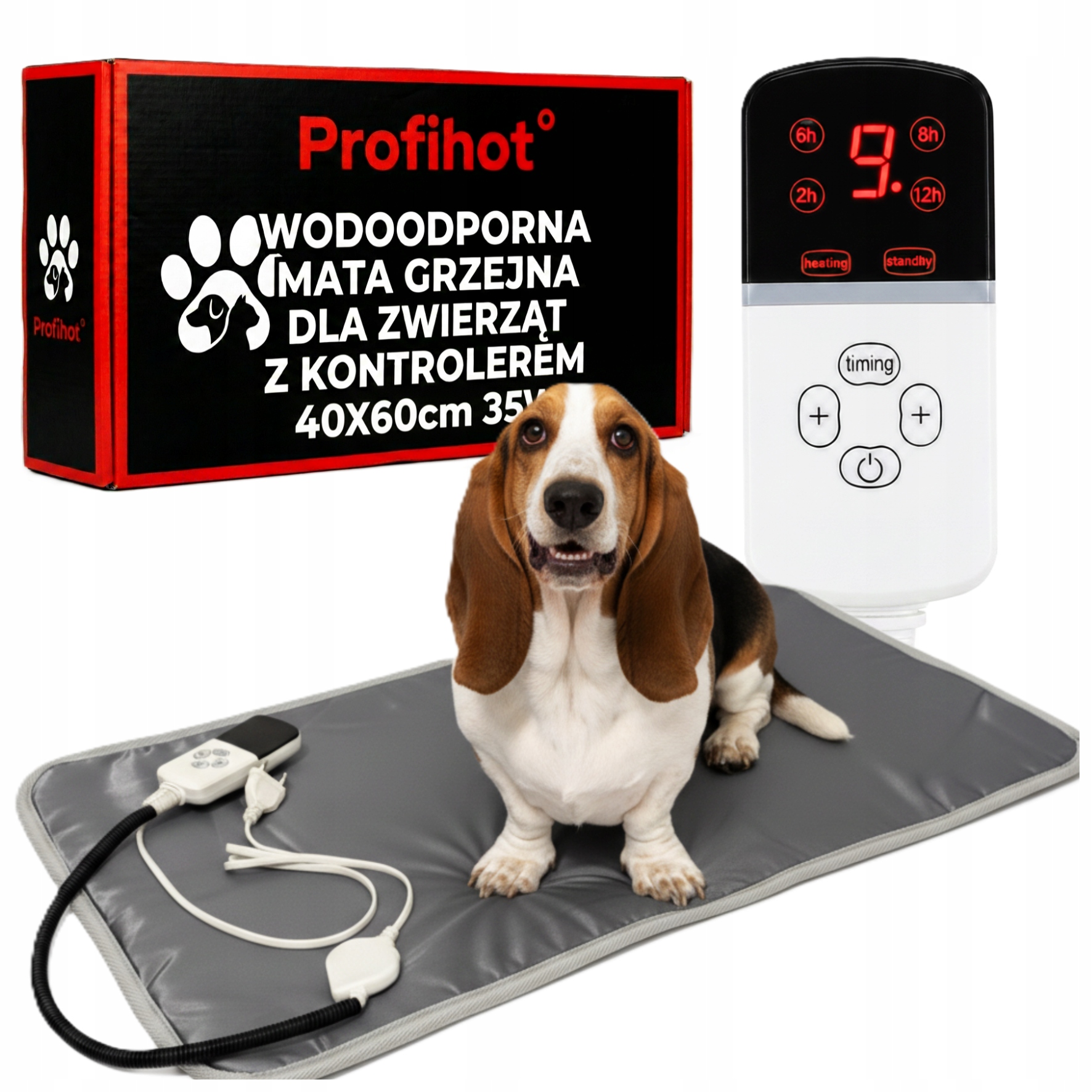 Vyhřívací Podložka Pro Kočky Pro Kočky Voděodolná S Kontrolérem 40x60 35W