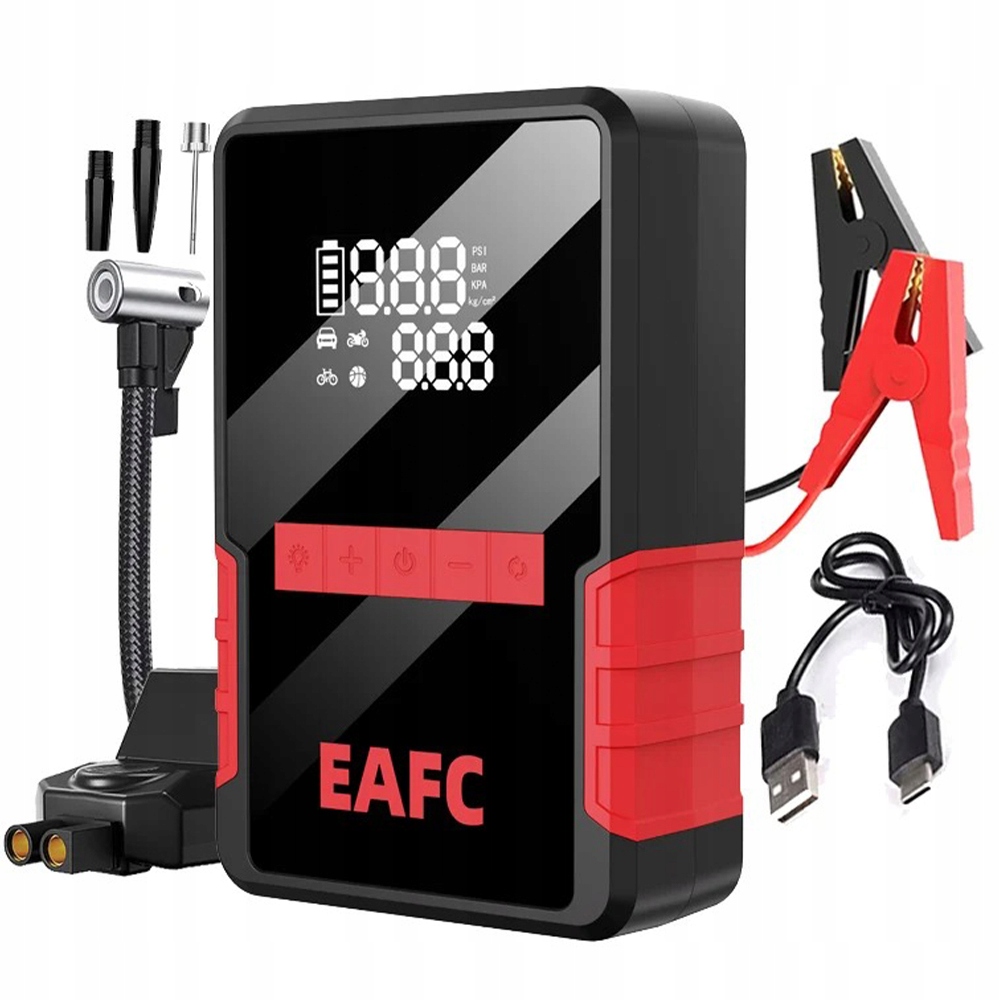 Štartovacie zariadenie 12V Booster 2000A Kompresor 150PSI Powerbanka 12000mAh