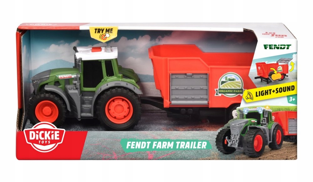 

Traktor Fendt Przyczepa 26CM Światło Dźwięk Dickie