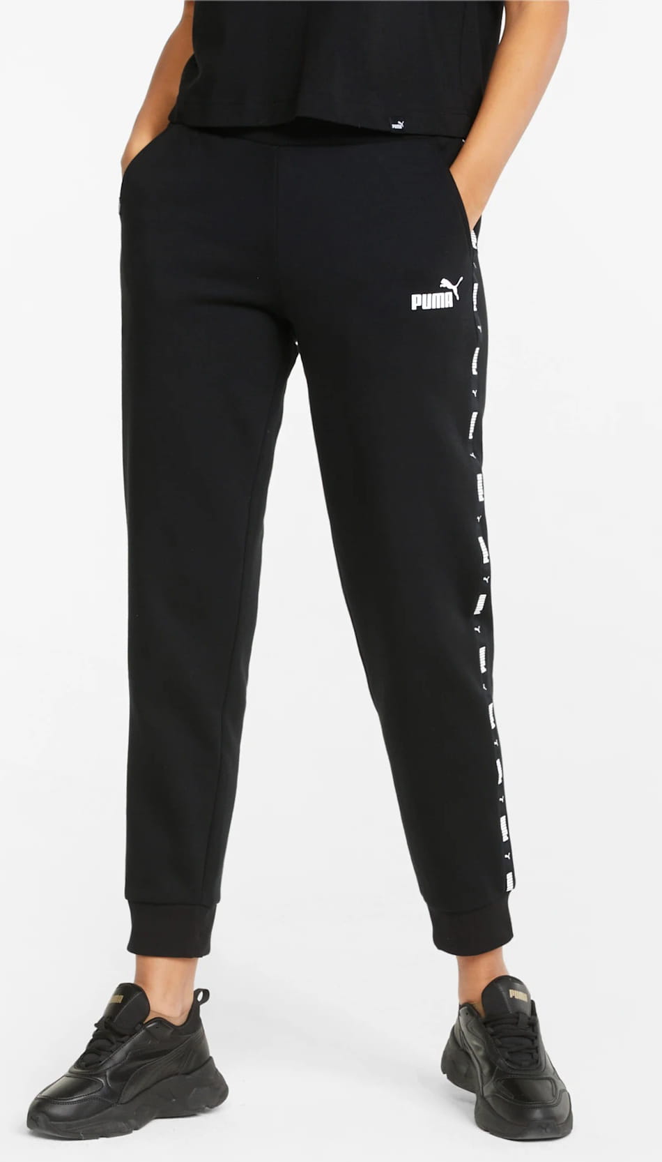 SPORTOWE SPODNIE DRESOWE DRESY DAMSKIE BAWEŁNIANE JOGGERY PUMA M Kod producenta 84909401