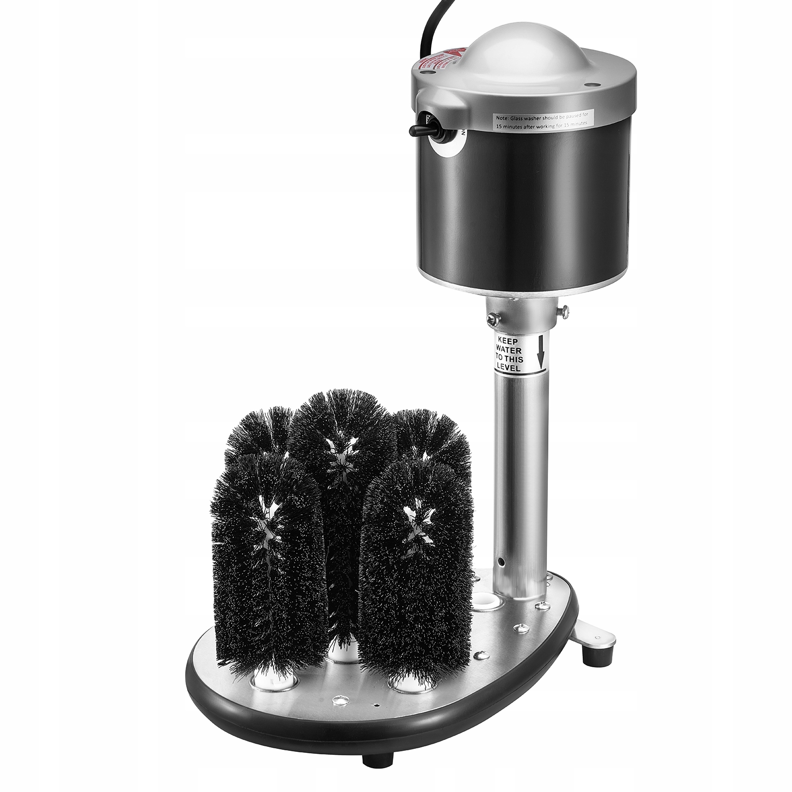 Levně Čistič pohárů s 5 kartáčkovými hlavicemi – elektrický, účinné odstranění skvrn