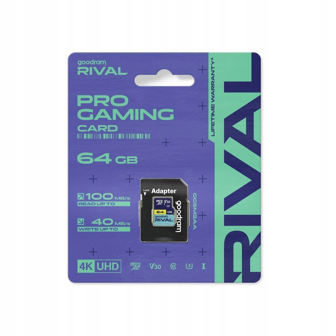 Paměťová karta microSD 64GB Goodram Rival Uhs-i U3 V30