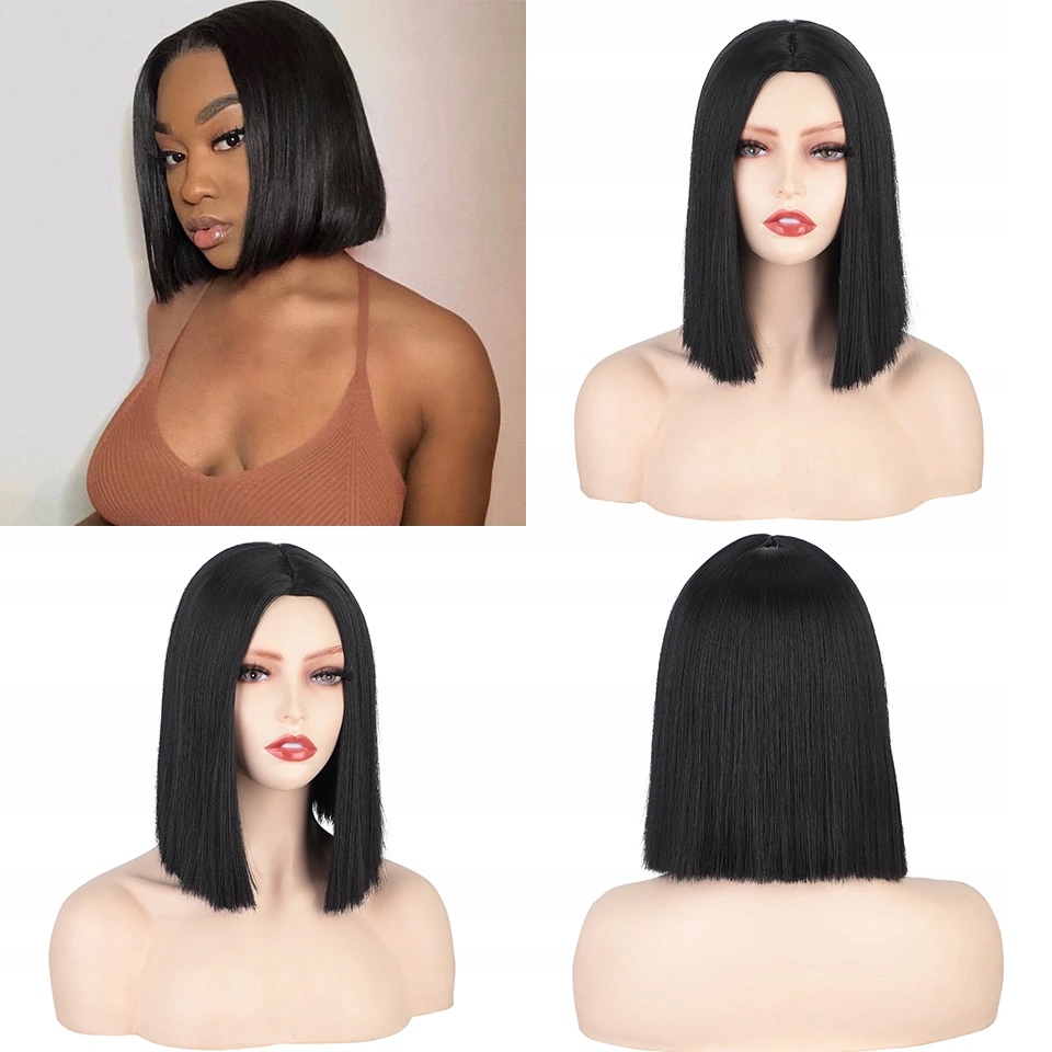 Havraní černá paruka Kelly krátká