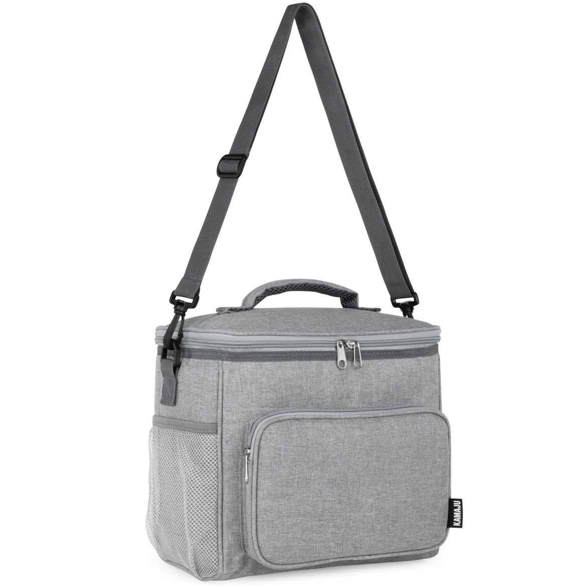 SOLIDNA TORBA TERMICZNA NA LUNCH PIKNIK 2 KOMORY + KIESZENIE PASEK + 2x400 Model TT1601SM