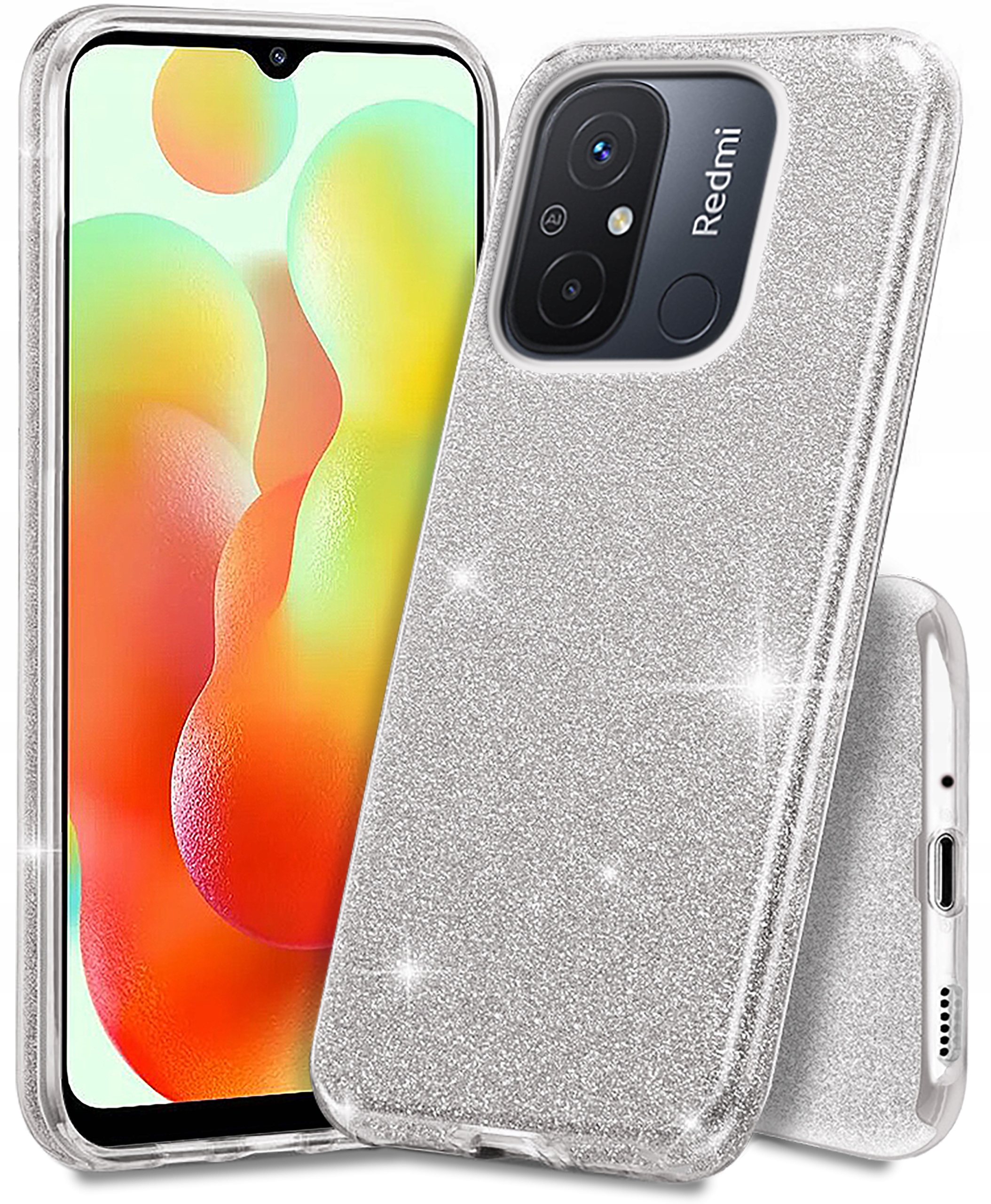 

Etui do Xiaomi Redmi 12C Brokat Case Szkło 9H