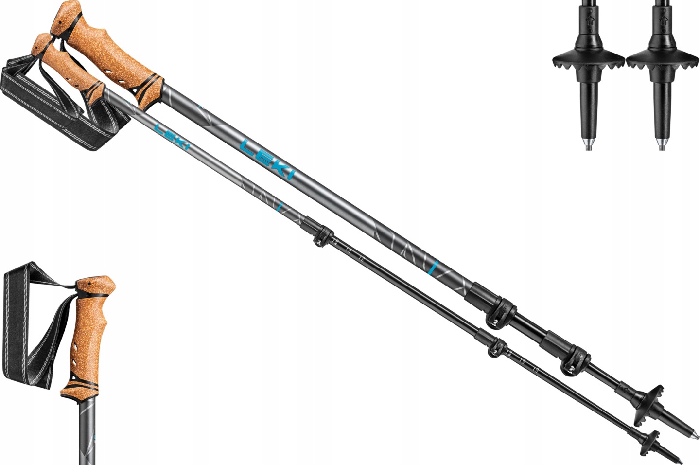 Kije kijki trekkingowe Leki Legacy 110-145 278g