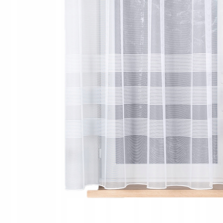 

Firanka biała żakardowa z ołowianką metraż 160cm