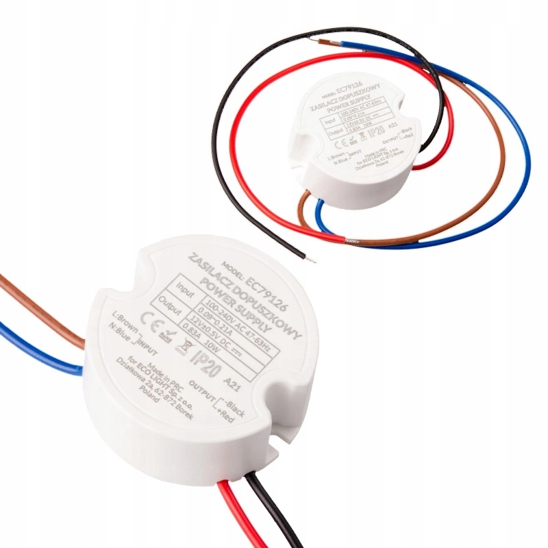

Zasilacz Dopuszkowy Do Taśm Led 10W 12V IP20