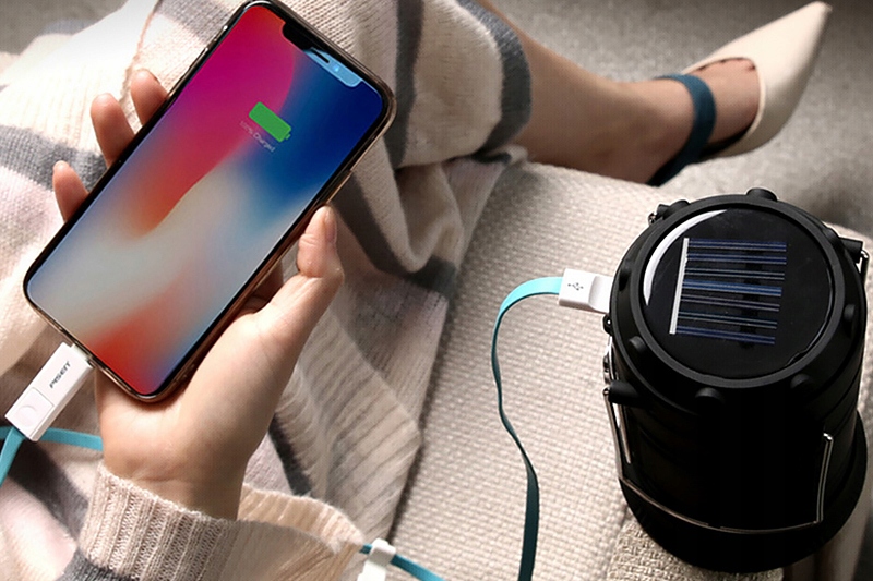 SOLARNA LATARKA LAMPKA KEMPINGOWA POWERBANK 3W1 USB AKUMULATOROWA HARCERSKA Liczba trybów 1