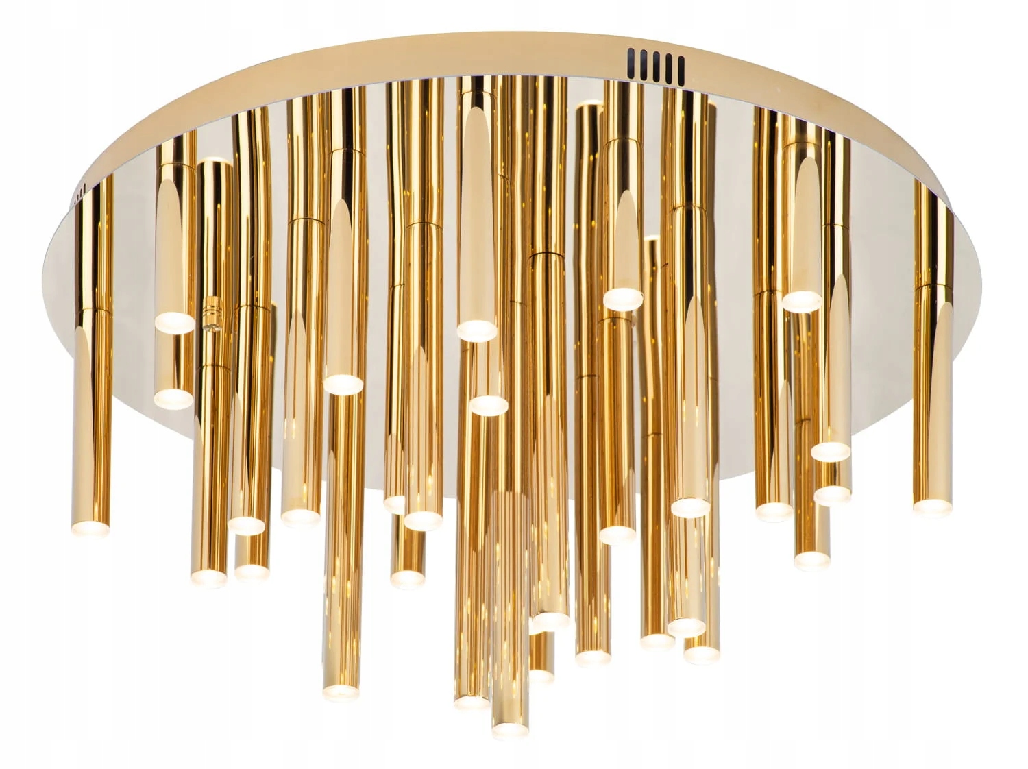 Led stropná lampa industriálna zlatá 33 trubiek 3000K do obývačky Maxlight