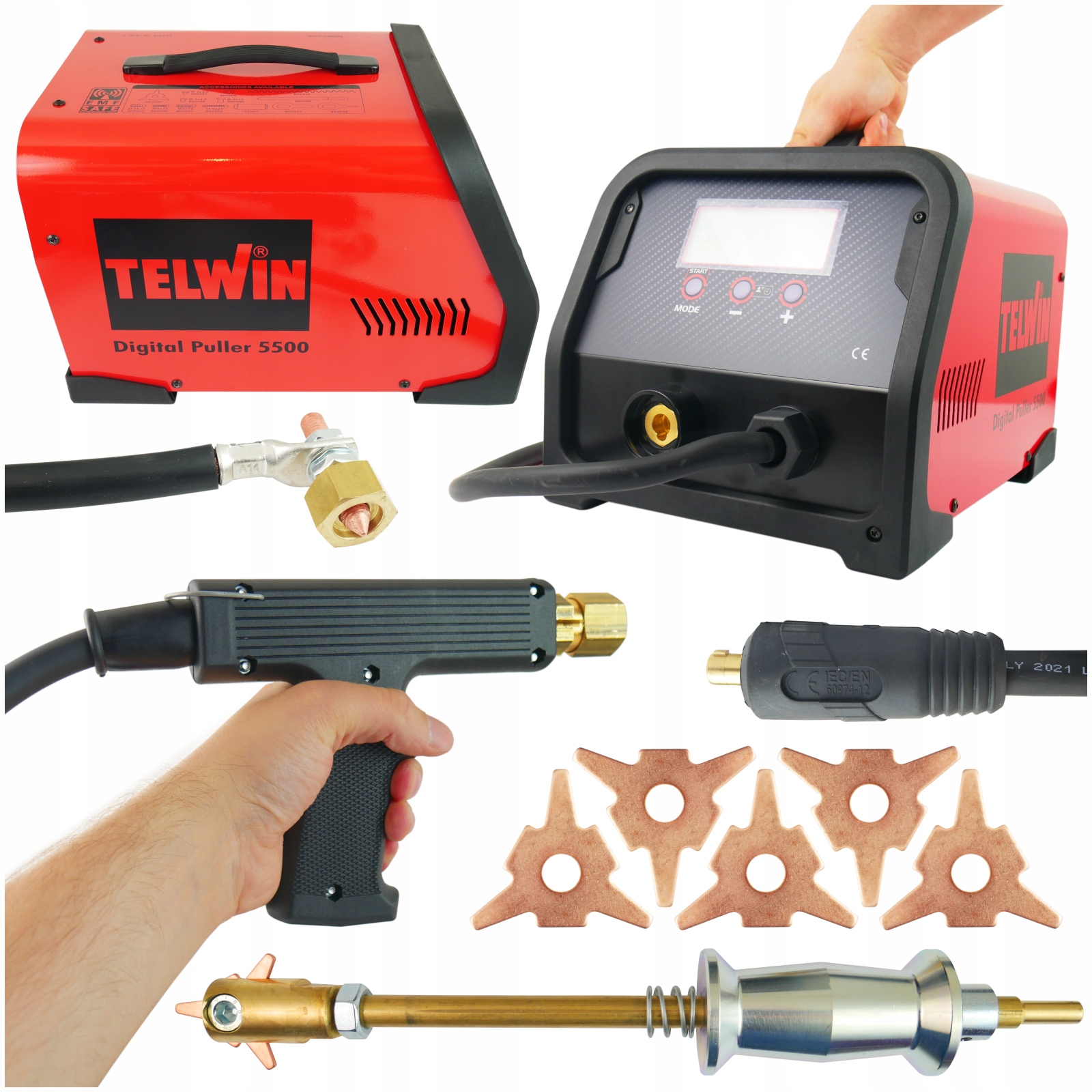 Svařovací stroj na karoserii Digital Puller 5500 230V spotter Svařovací stroj Telwin