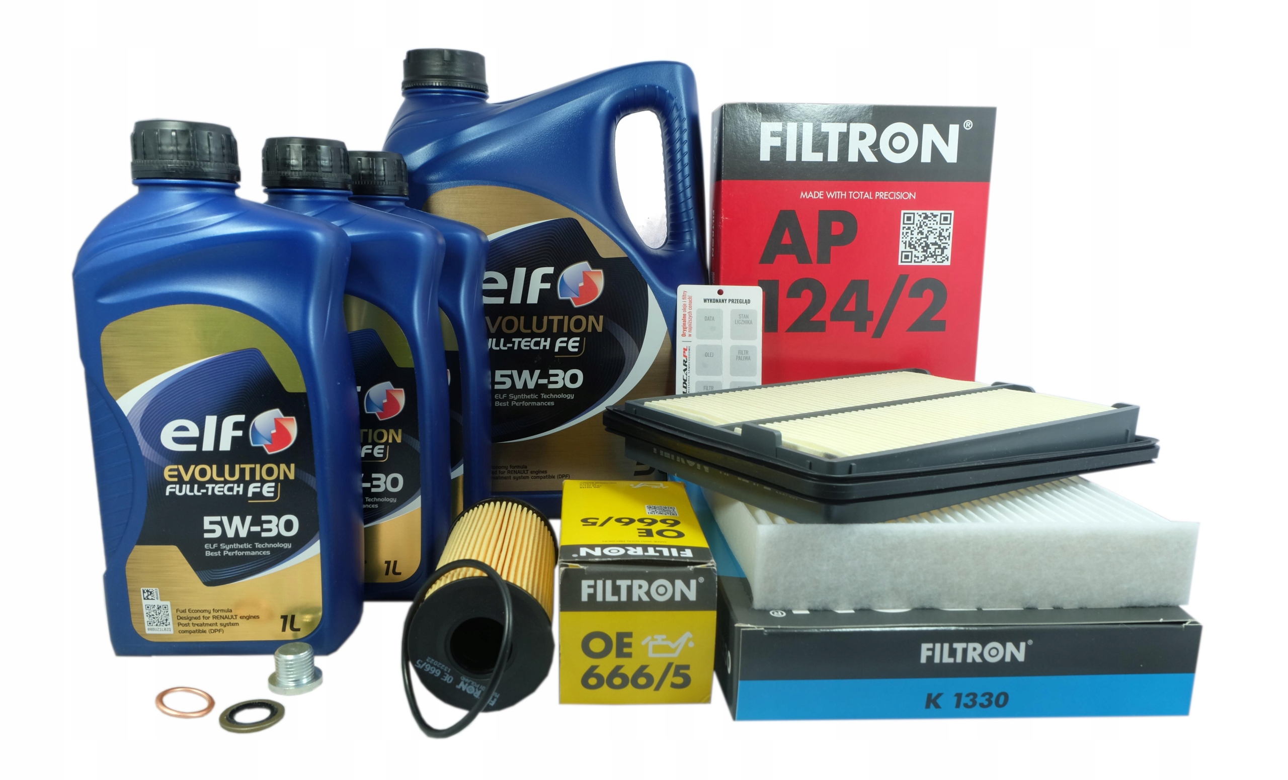 3x filter Filtron olej 5v30 Elf Nissan X-Trail 3 Renault Koleos 2 2.0 dCi
