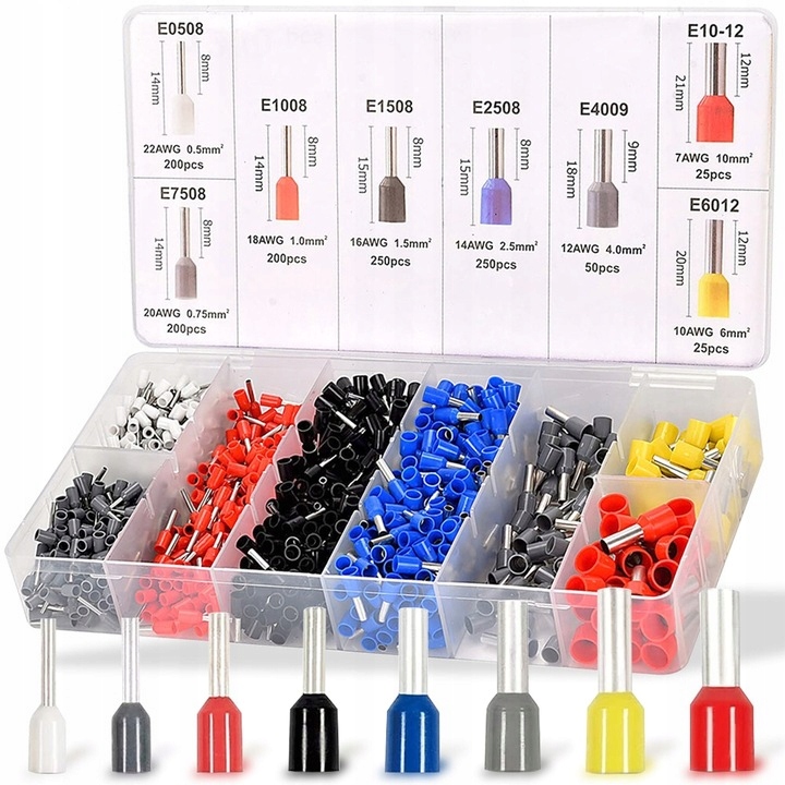 Zaciskarka Praska Do Tulejek Końcówek + Zestaw 1200 Tulejek Maksymalny przekrój przewodu 10 mm²