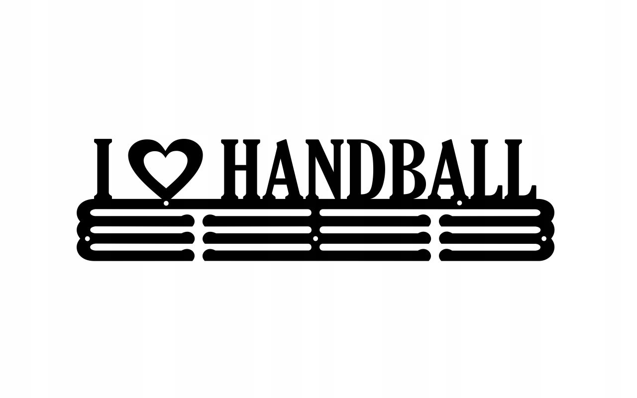 

I Love Handball #2 Czarny Wieszak na ubrania 60cm