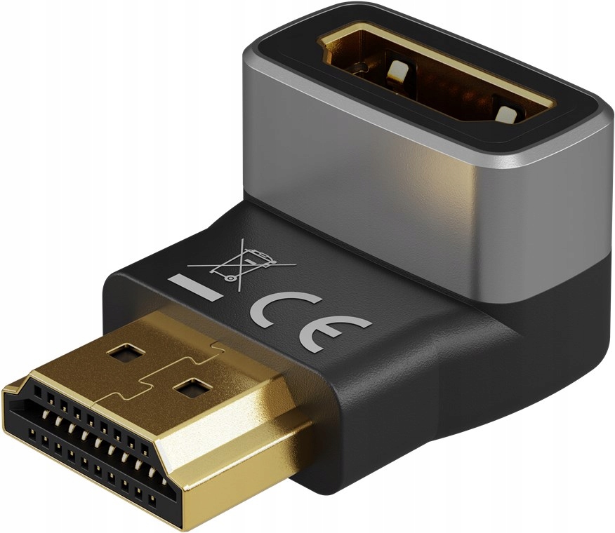 Adapter Hdmi Goobay 72011 270° 8K 60Hz Czarno-Srebrny