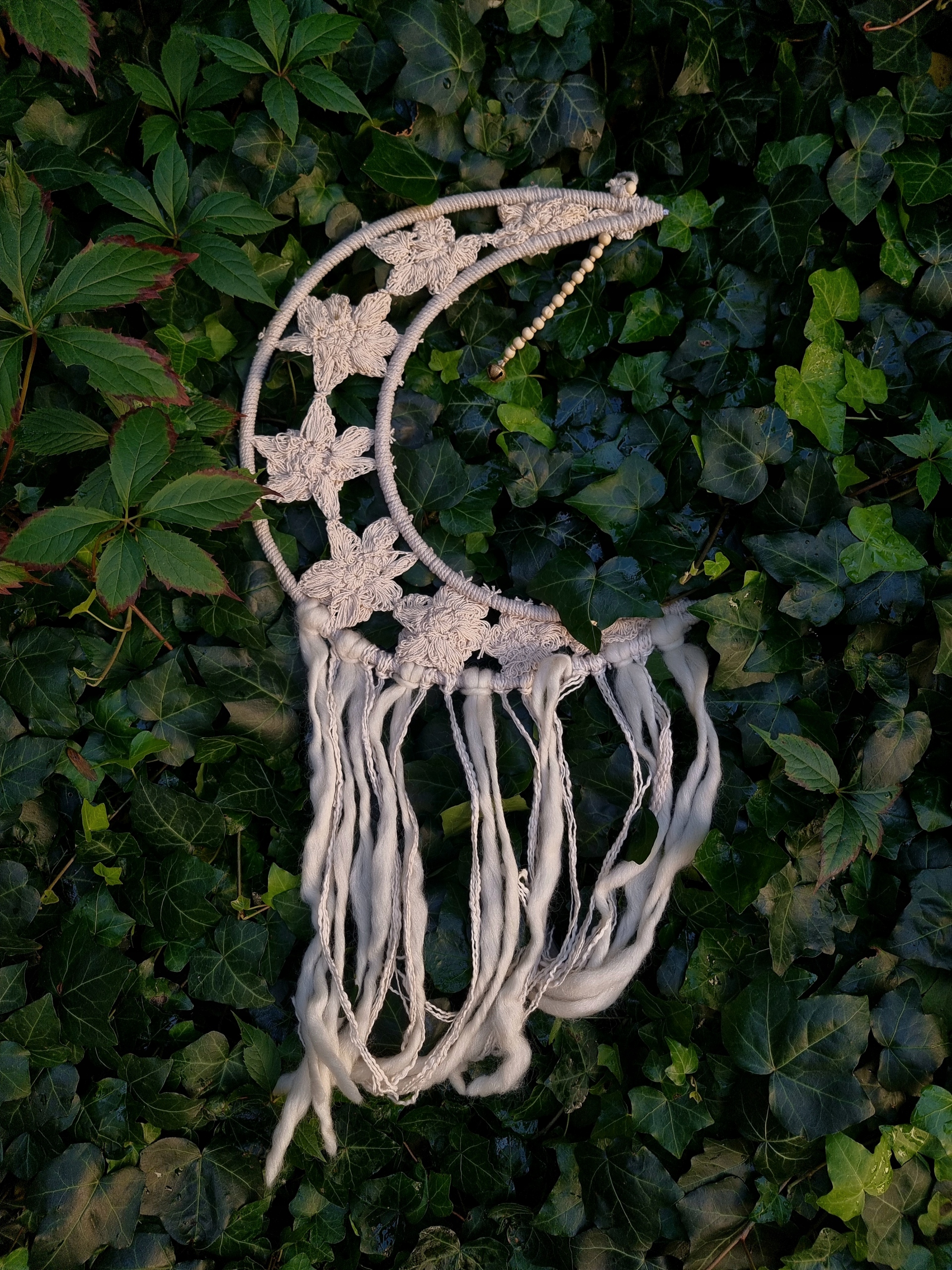 Boho Měsíc Dekorace na zeď Lapač Snů