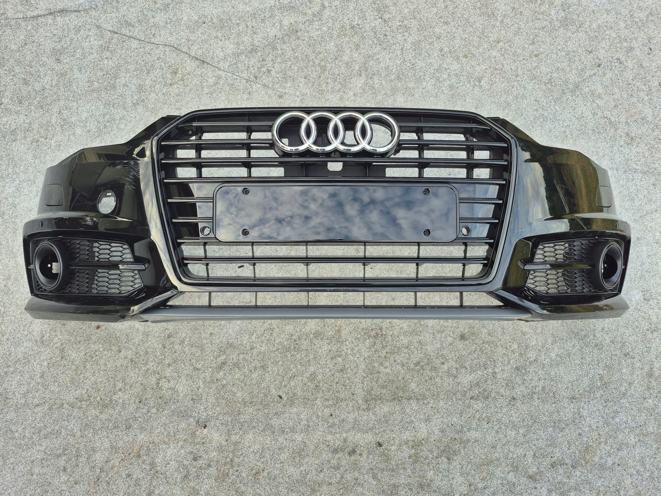 AUDI A6 C7 4G LIFT S-LINE ZDERZAK PRZÓD BLACK 4x PDC