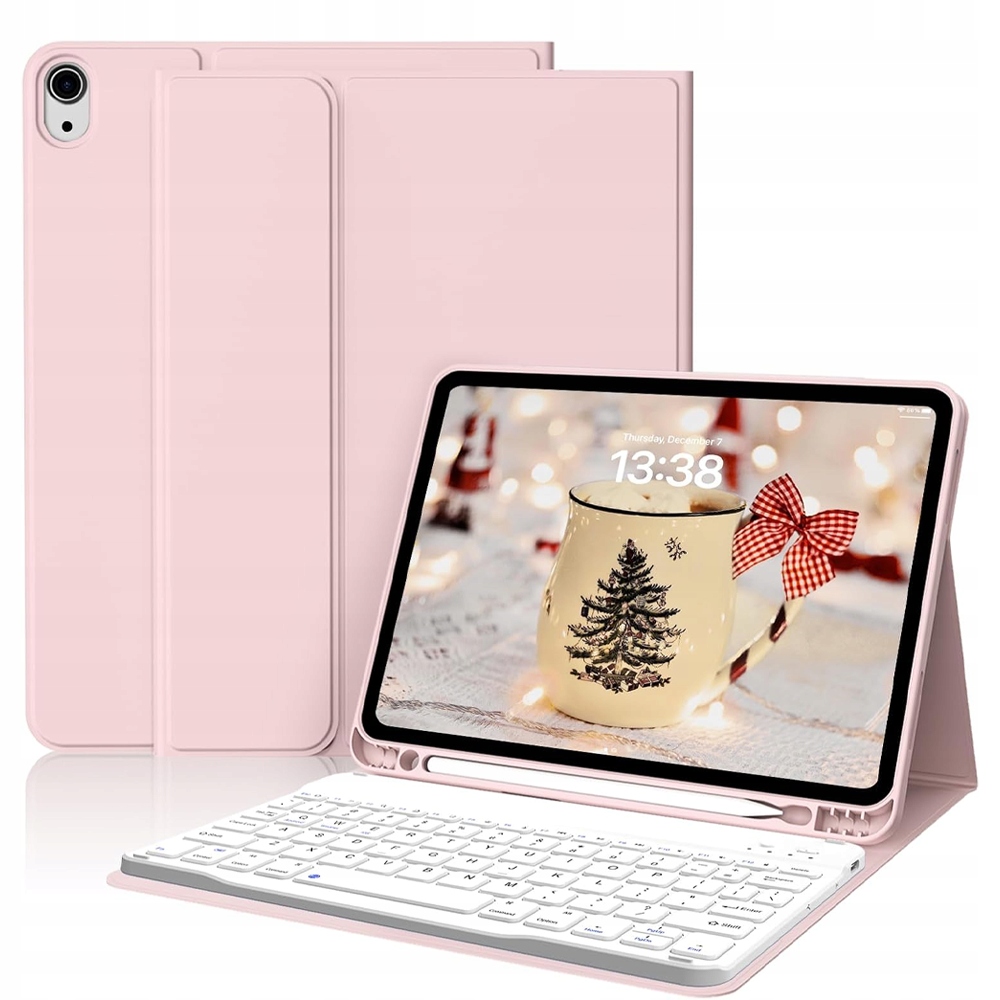 Vobafe Pouzdro s klávesnicí kompatibilní pro iPad 9/8/7 generace 10,2 palců Qwertz