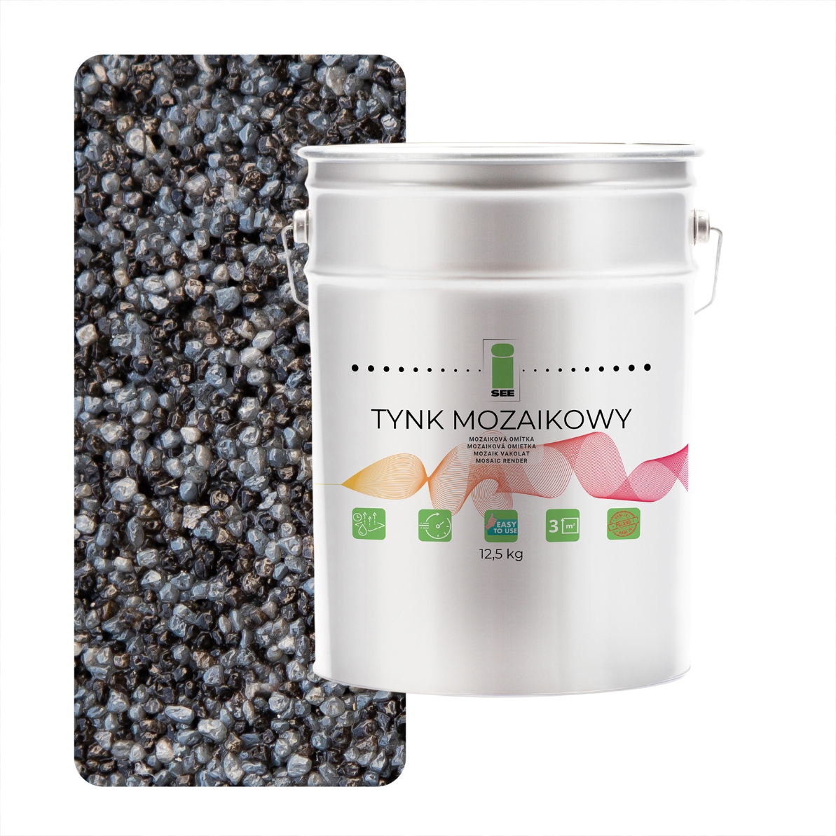 Mozaiková pryskyřičná omítka Marmolit Grafitová M42 12,5 kg Mrazuvzdorná Premium