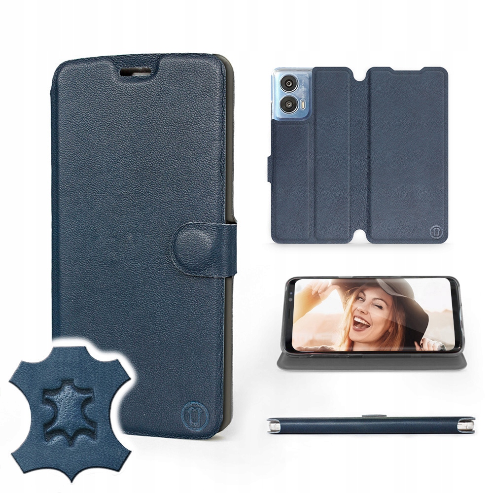 Etui Mobiwear do Motorola Moto G24 Blue Leather