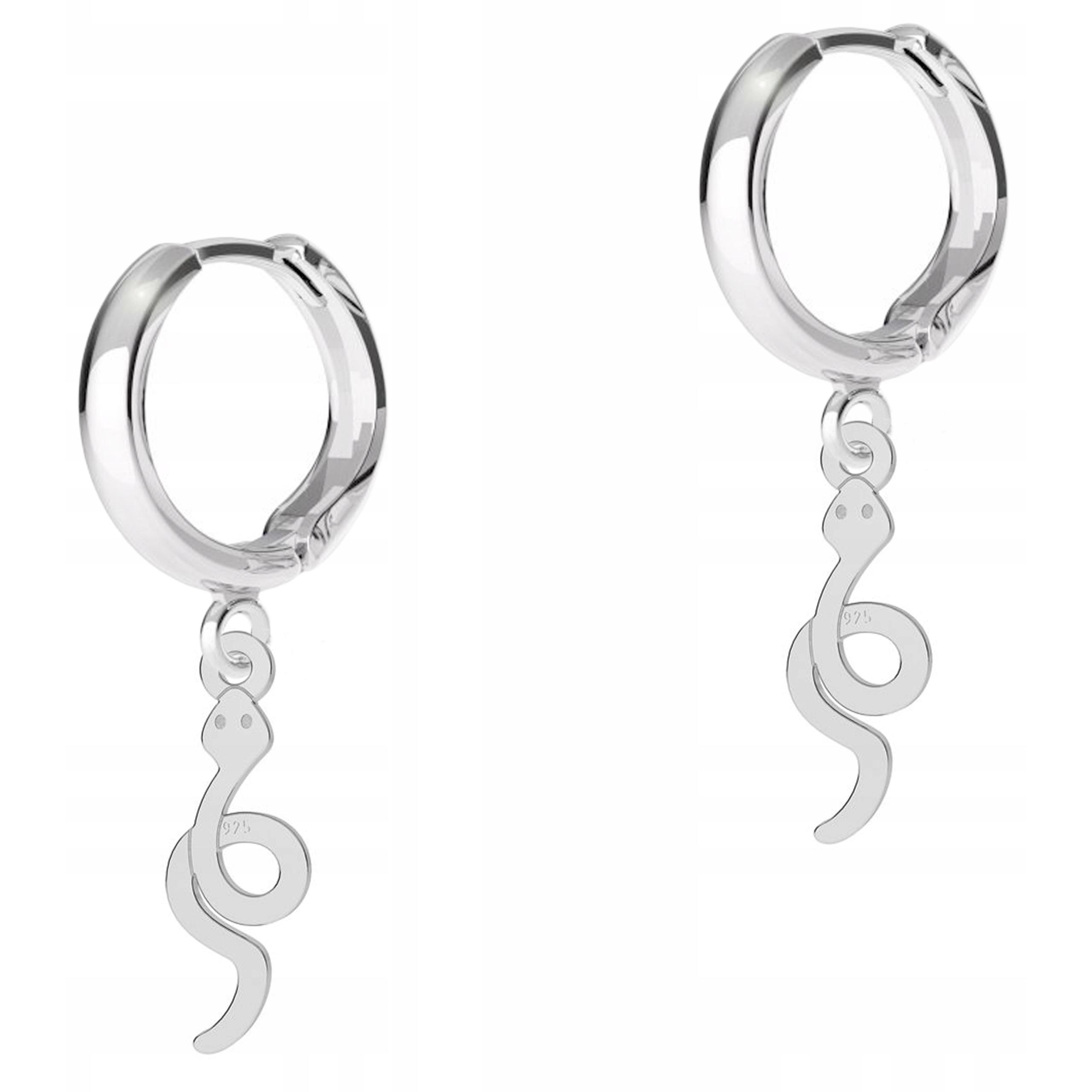 Stříbrné Náušnice Plechy s hadicemi Plech Gad Had Hadi Stříbro 925