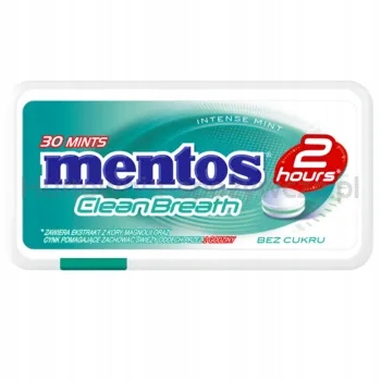 Levně Mentos 2 Hours Clean Breath Intense Mint 21 g