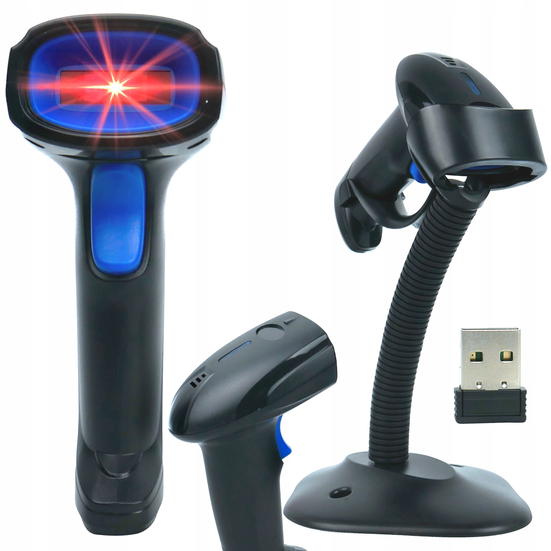 SKANER KODÓW KRESKOWYCH BEZPRZEWODOWY 2D +STOJAK