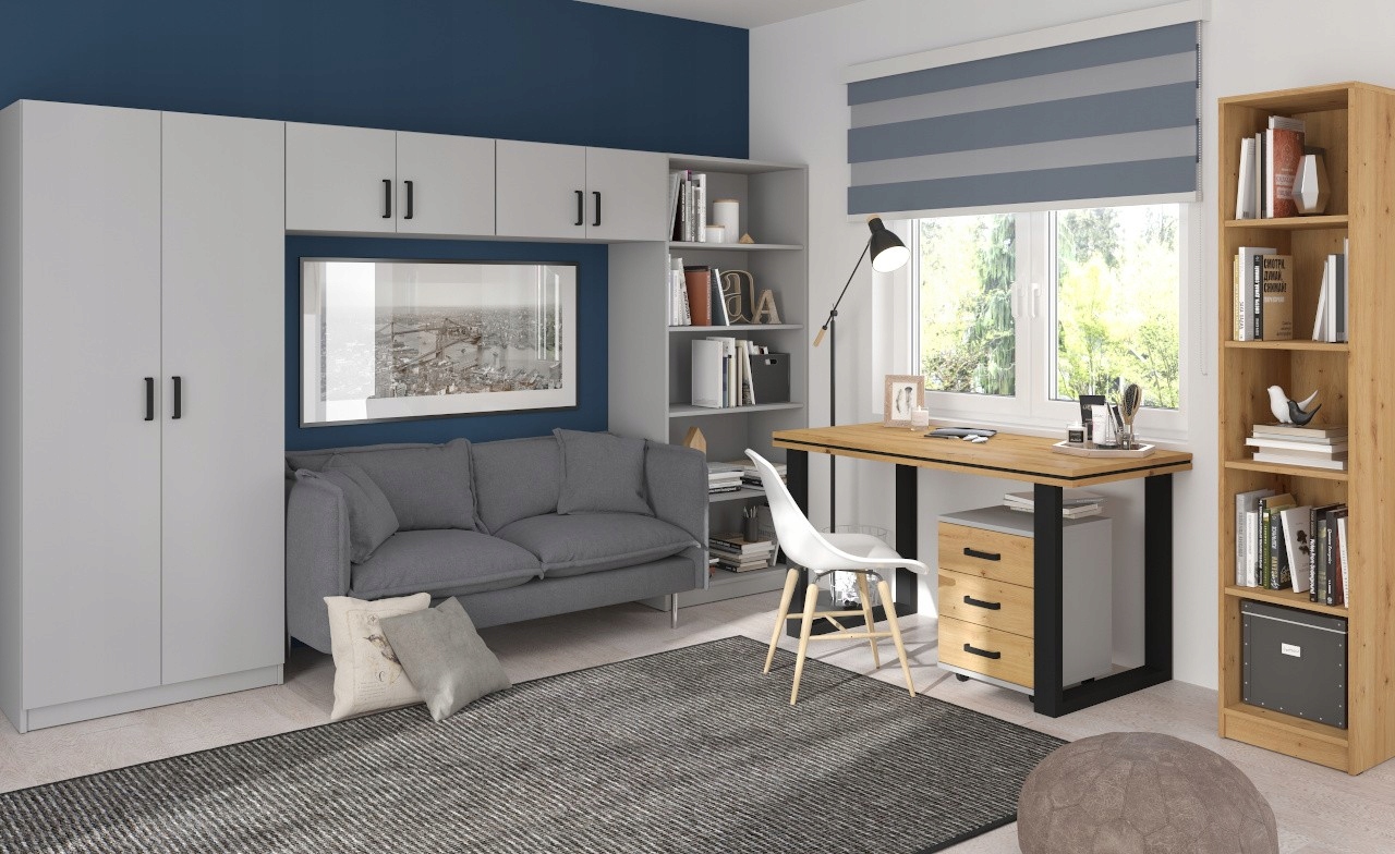 Biurko narożne Malta 138x67 cm Kolor mebla dąb artisan