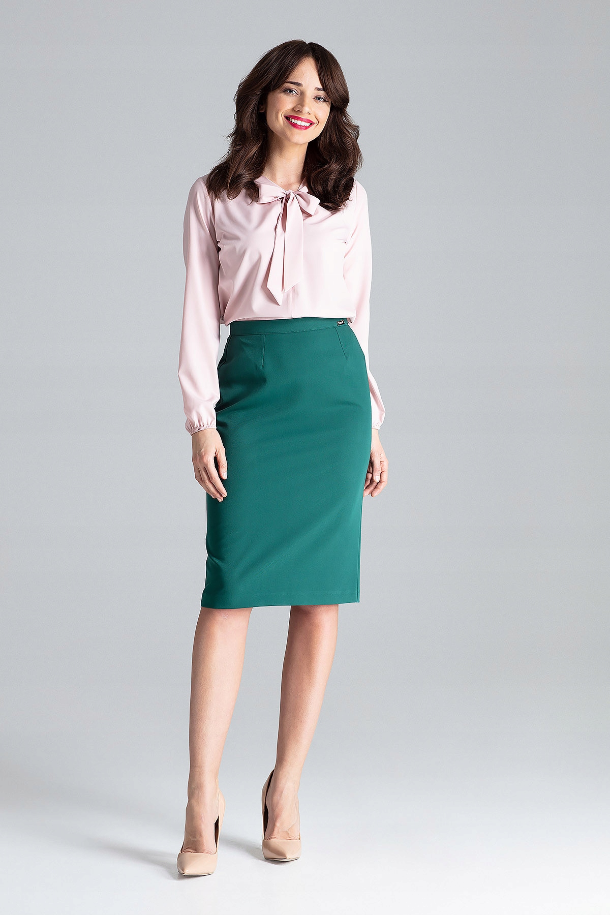 

Elegancka Spódnica MIDI do Pracy Ołówkowa XL