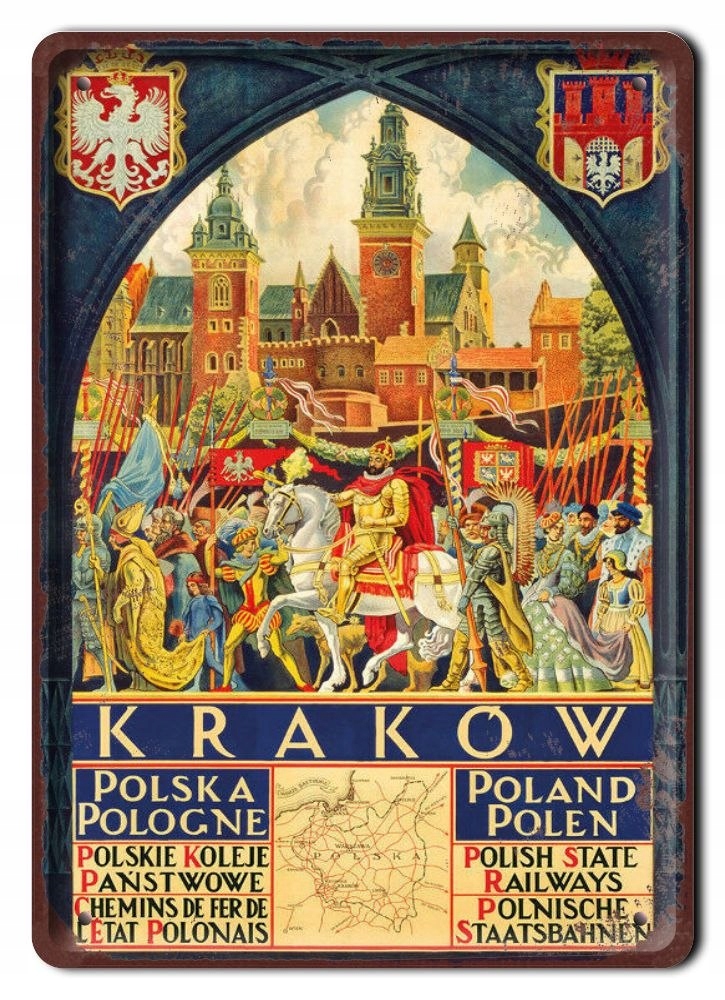 

Kraków Metalowy Szyld Plakat Retro Vintage #10043