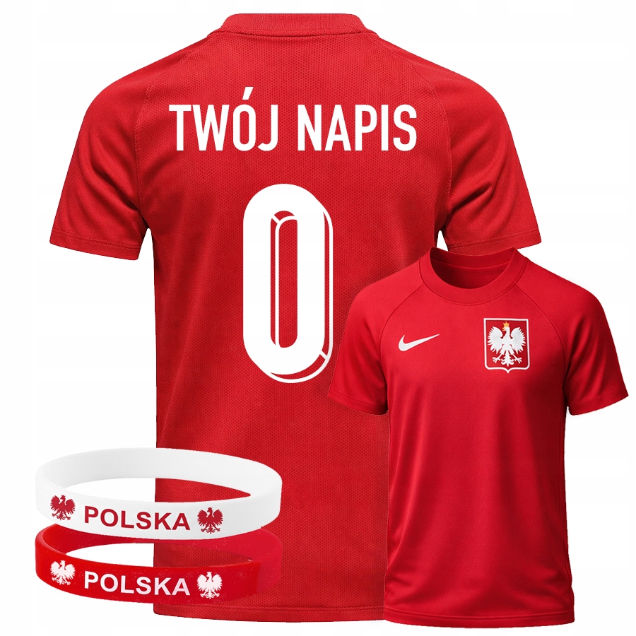Nike koszulka kibica Reprezentacji Polska Twój Nadruk Napis dziecko 158-170