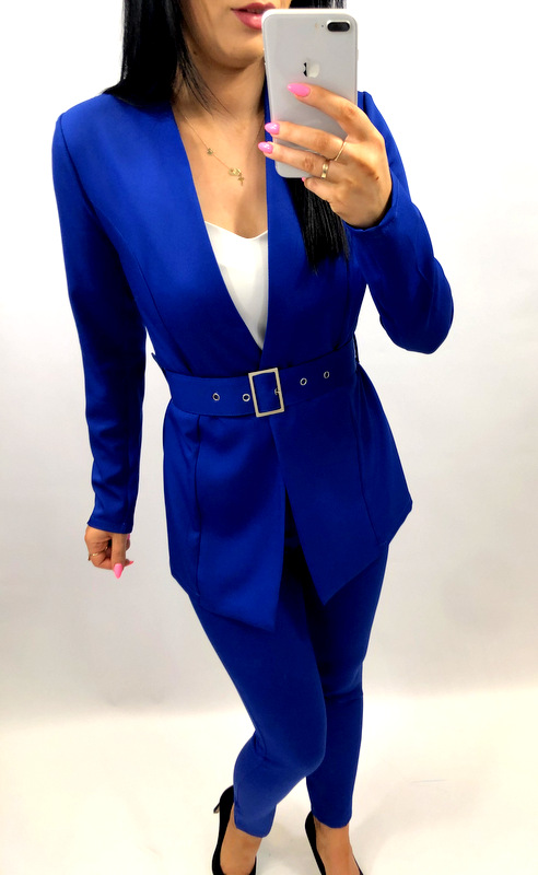 Garnitur damski z paskiem i klamrą CHABER M Cechy dodatkowe guziki zamek