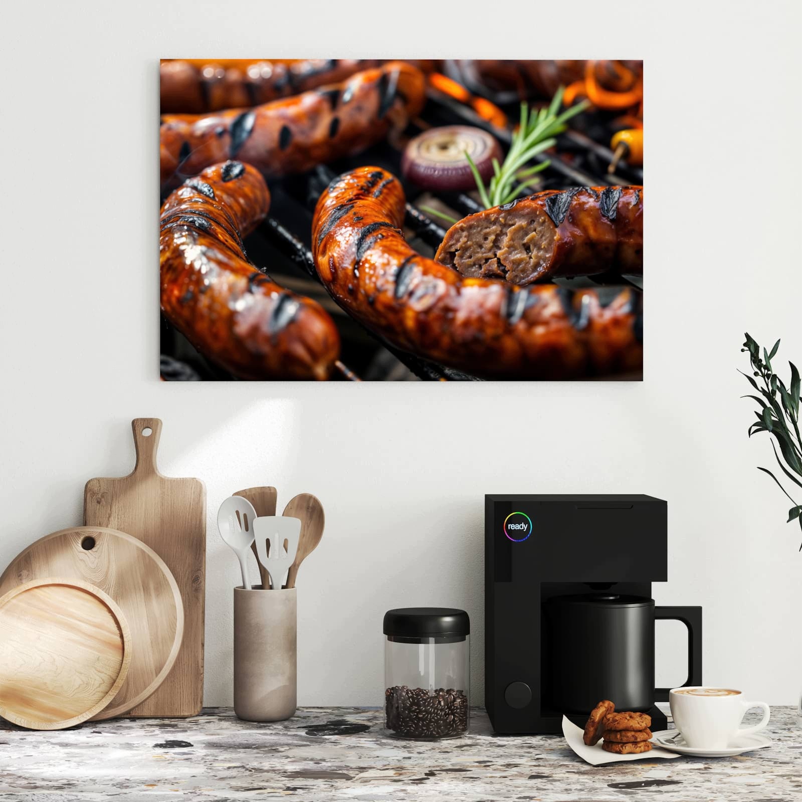 Magnetická tabule Kielbaska s grilla BBQ 60 × 40 cm
