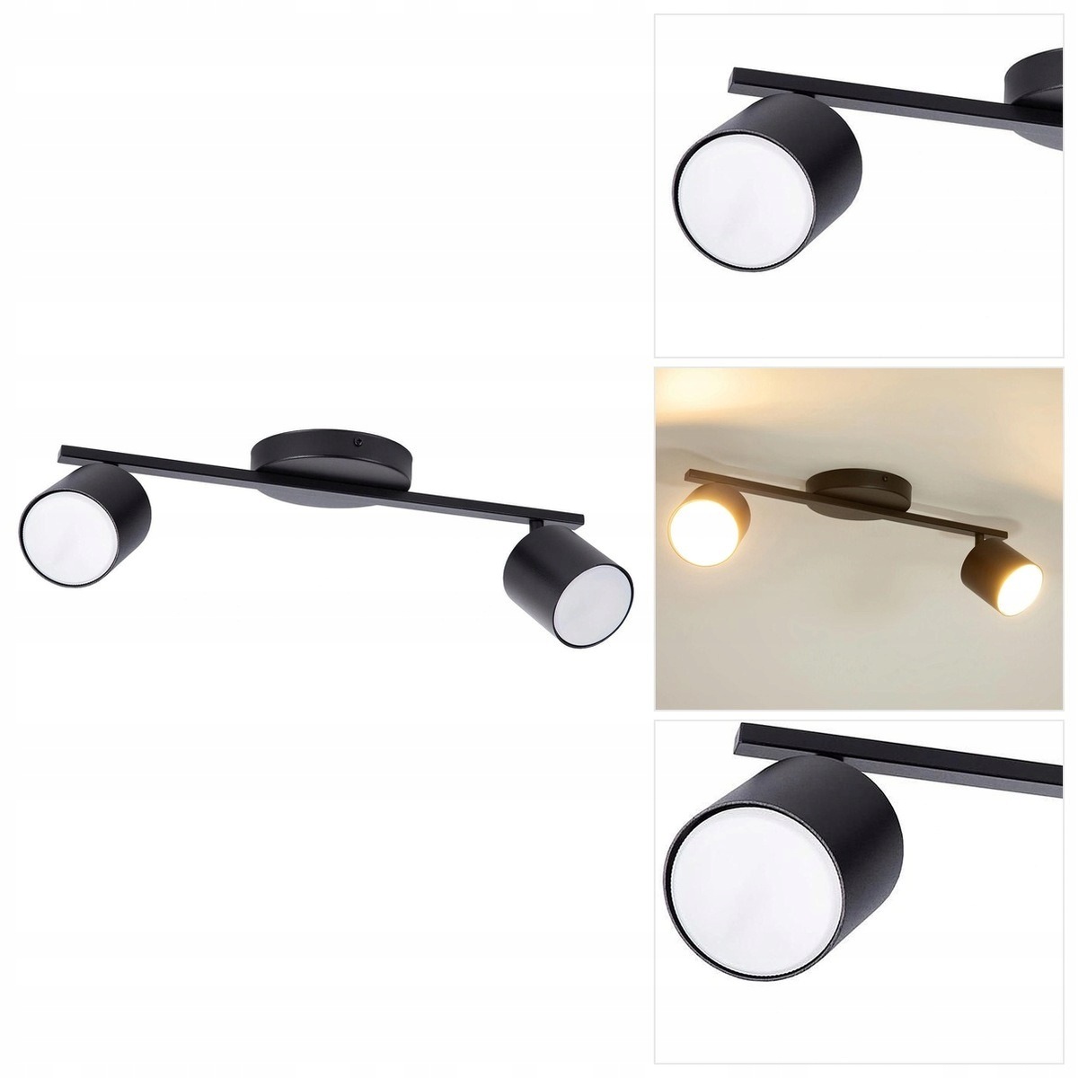 Reflektorová lampa Mila černá v kuchyni s výrazným tvarem Sigma Lighting