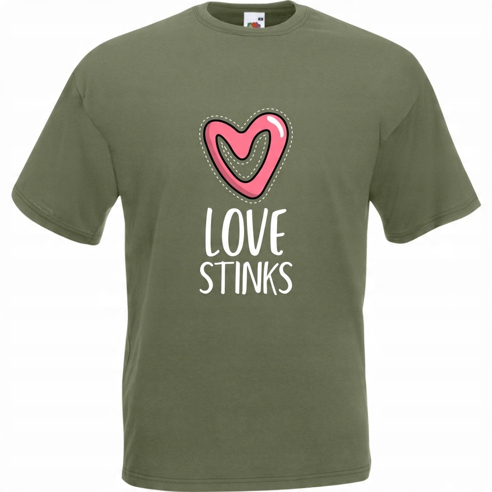 

Koszulka love stinks miłość śmierdzi XXL oliwkowa