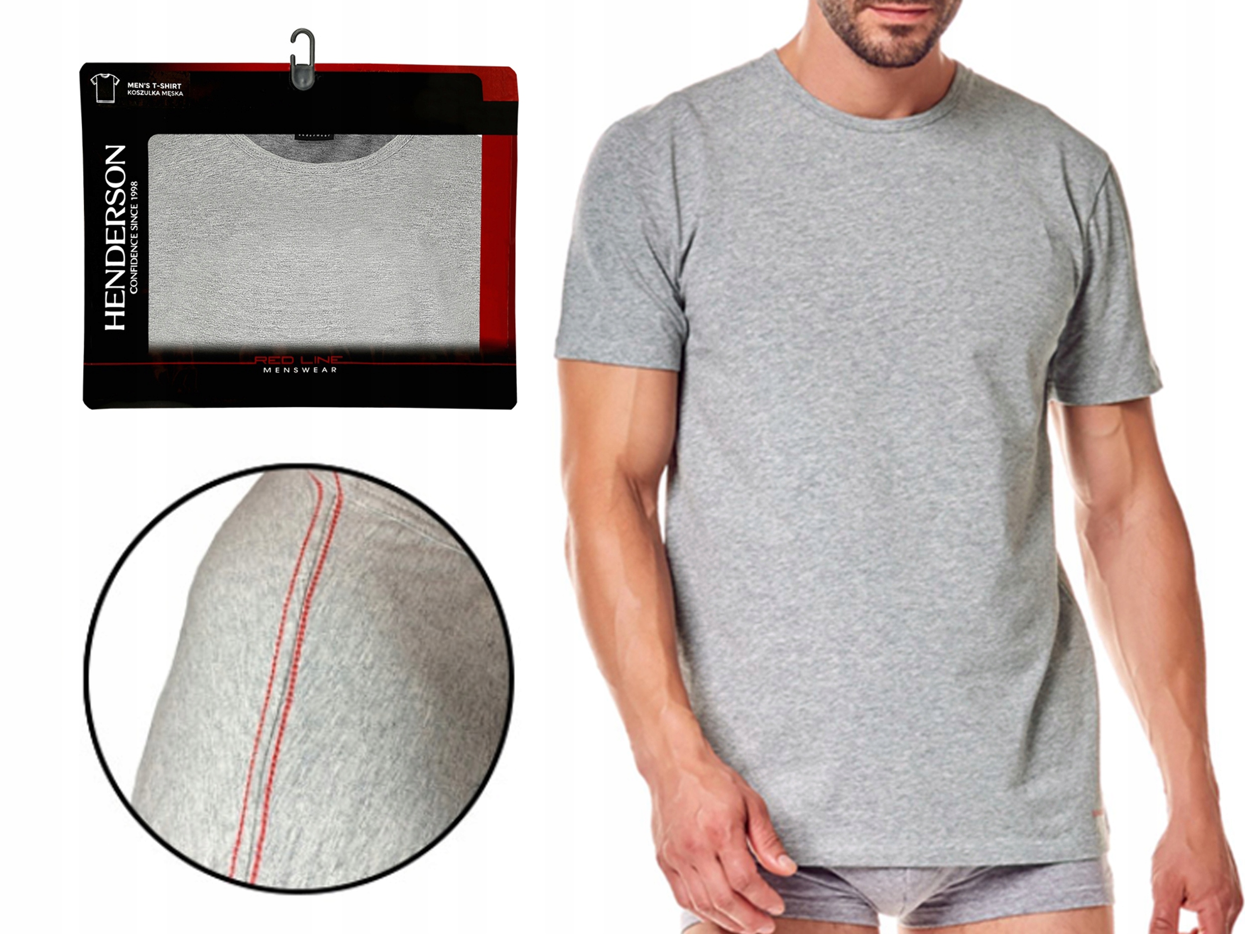 

Koszulka T-Shirt K3 Henderson Red Line szary XXL