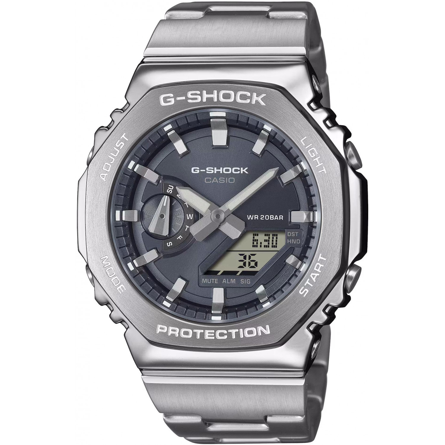 Casio G-Shock GM-2110D-8AER 200 m Stříbrný