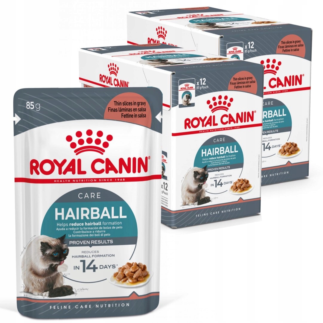 Levně Royal Canin Hairball v omáčce 24x85g Krmivo pro Pro Kočky proti vlasovým koulím