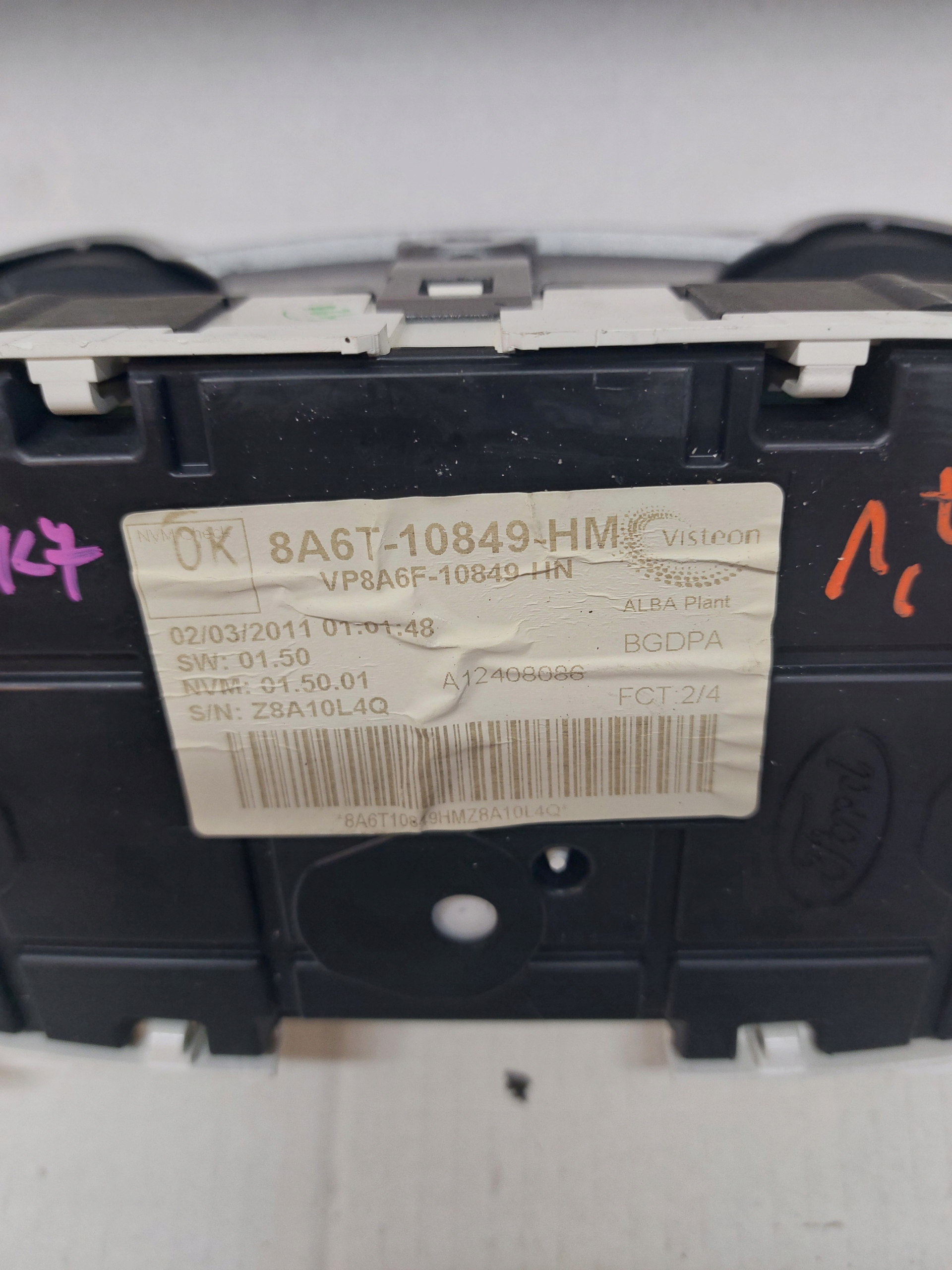 dials dials FORD FIESTA MK7 1.4 TDCI 8A6T-10849-HM