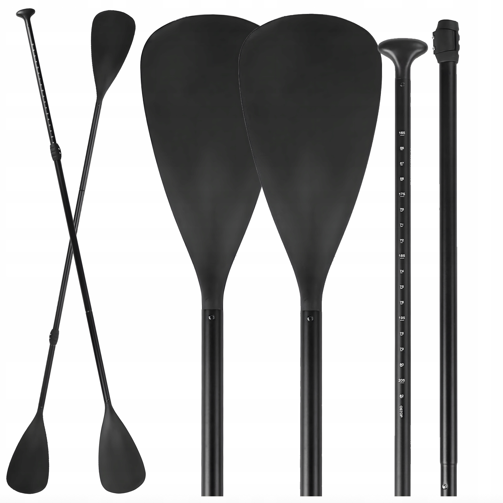 СКЛАДНЕ ВЕСЛО ДЛЯ КАЯКА ДЛЯ SUP ДОШКИ 2-в-1, РЕГУЛЬОВАНЕ, 4-ПРЕДМЕТНЕ, 210 СМ, PRO