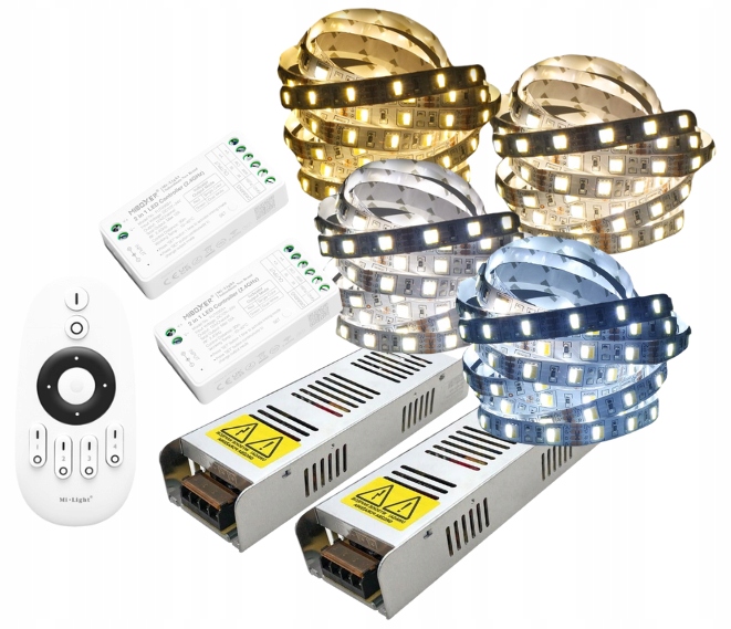 Set Led pásek Cct bílý MultiWhite podsvícení bílá teplá studená 20 m