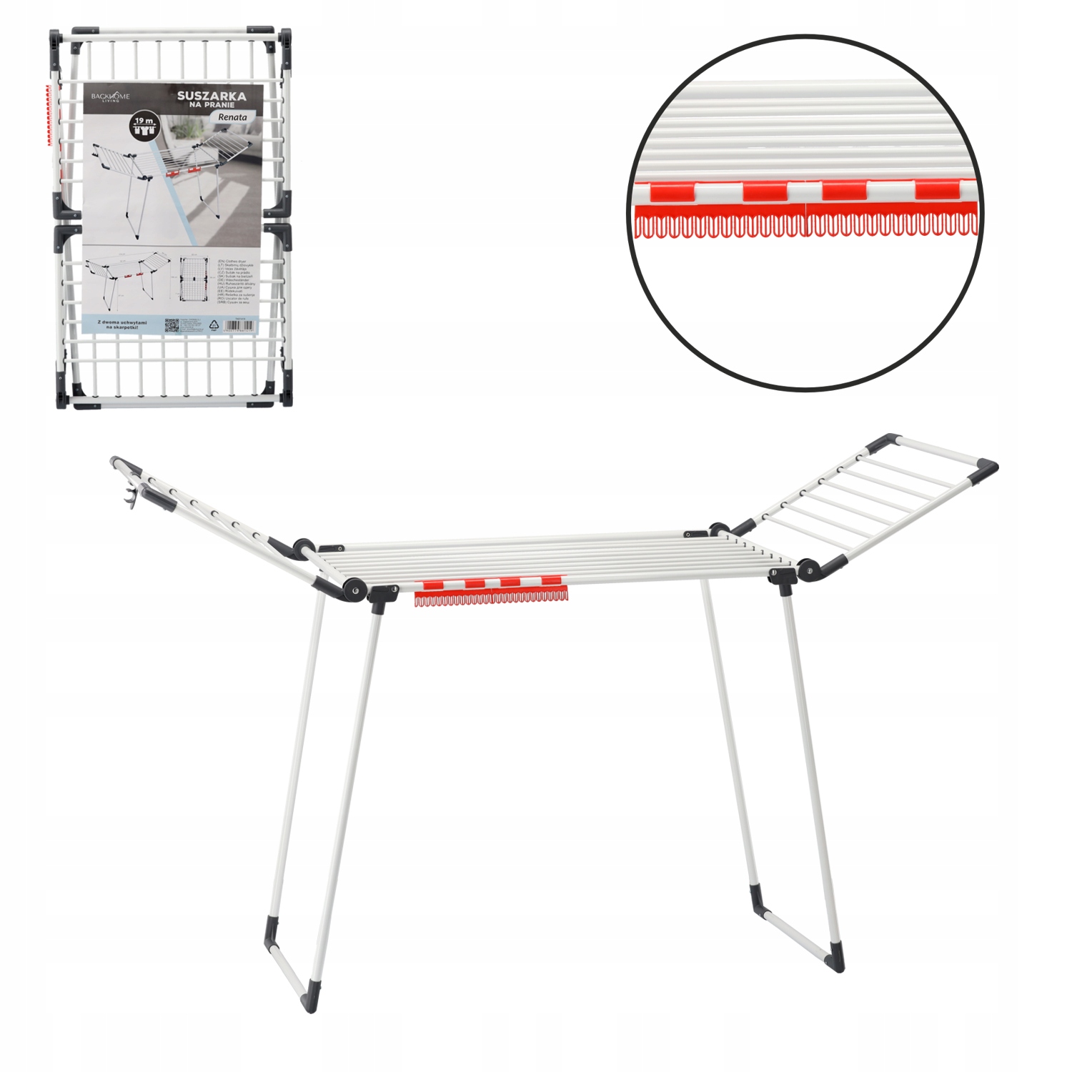 Levně Sušák Na Prádlo, Prádlo, Bílá, Rozkládací, Volně Stojící, Balkonová