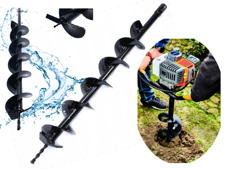 WIERTŁO DO ŚWIDRA ZIEMI WIERTNICY SPALINOWEJ ŚREDNICA 60 800 MM MEGA MOCNE